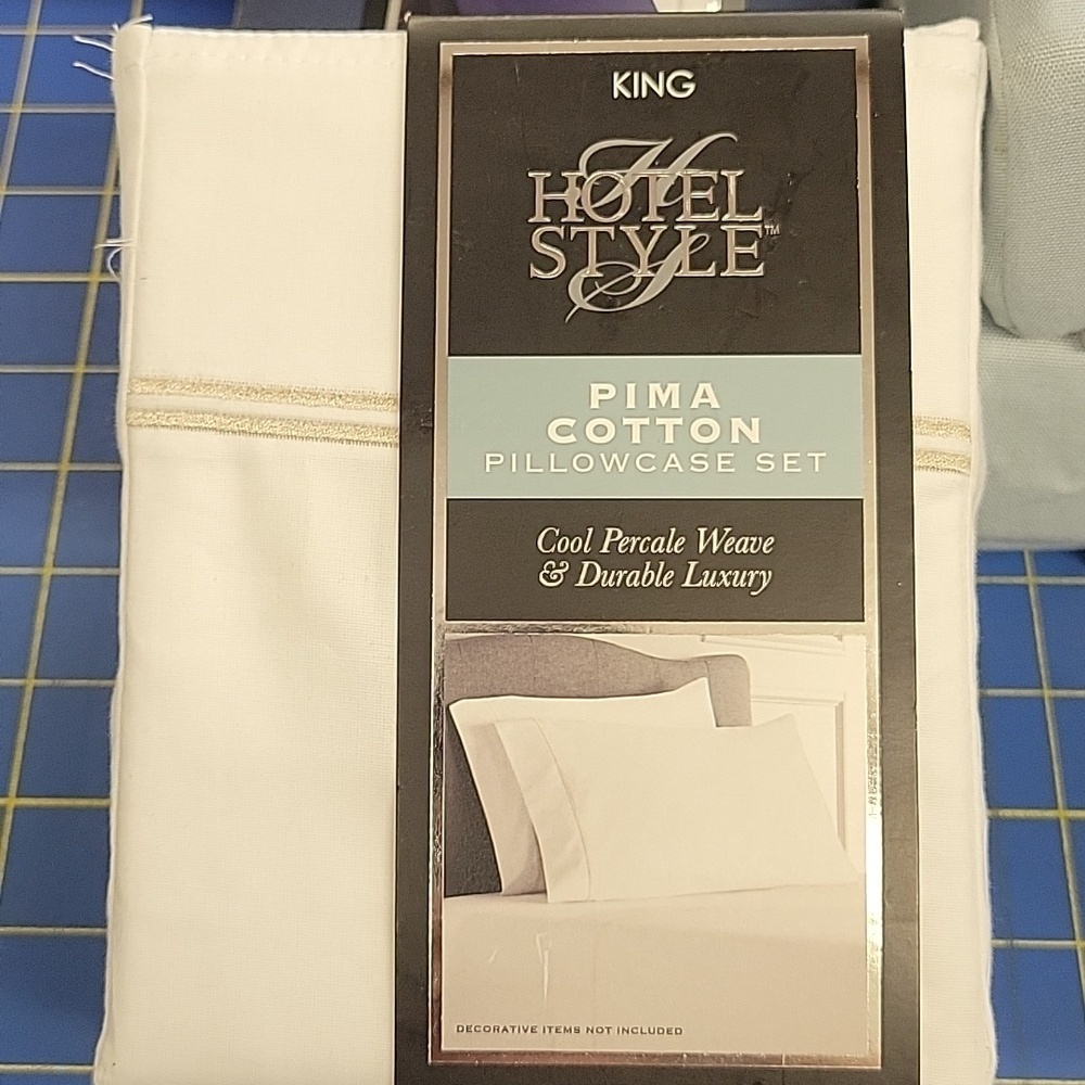 King Hotel Style Pima 300 ct Cotton Pillow Case Set of 2 in Pack